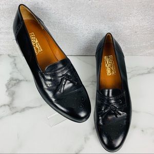 NEW Salvatore Ferragamo Loafers Kiltie Wingtip NEW